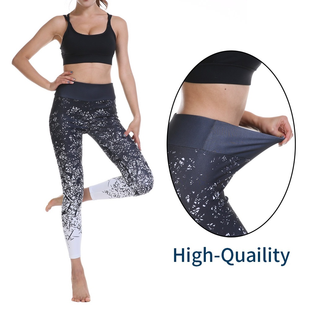 Print High Waist Yoga Pants Fitness Sport Leggings